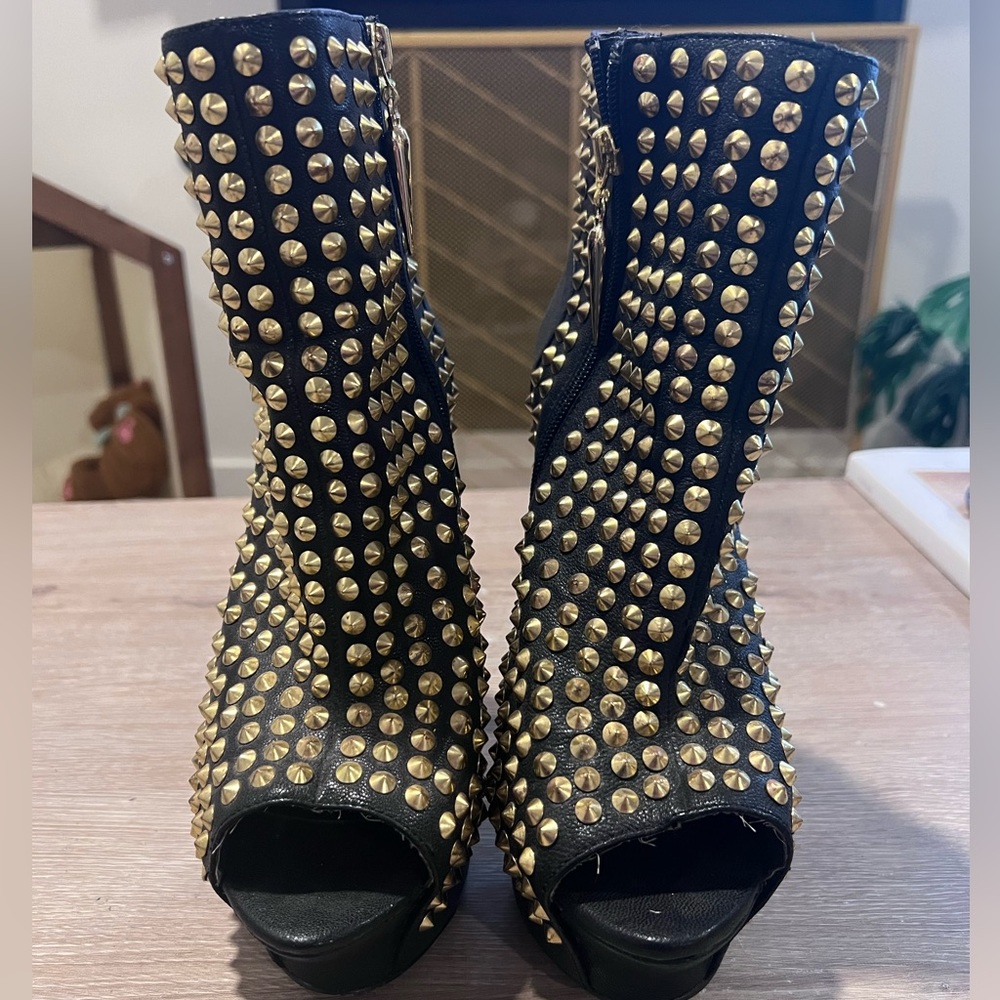 Rock & Republic studded platform booties.